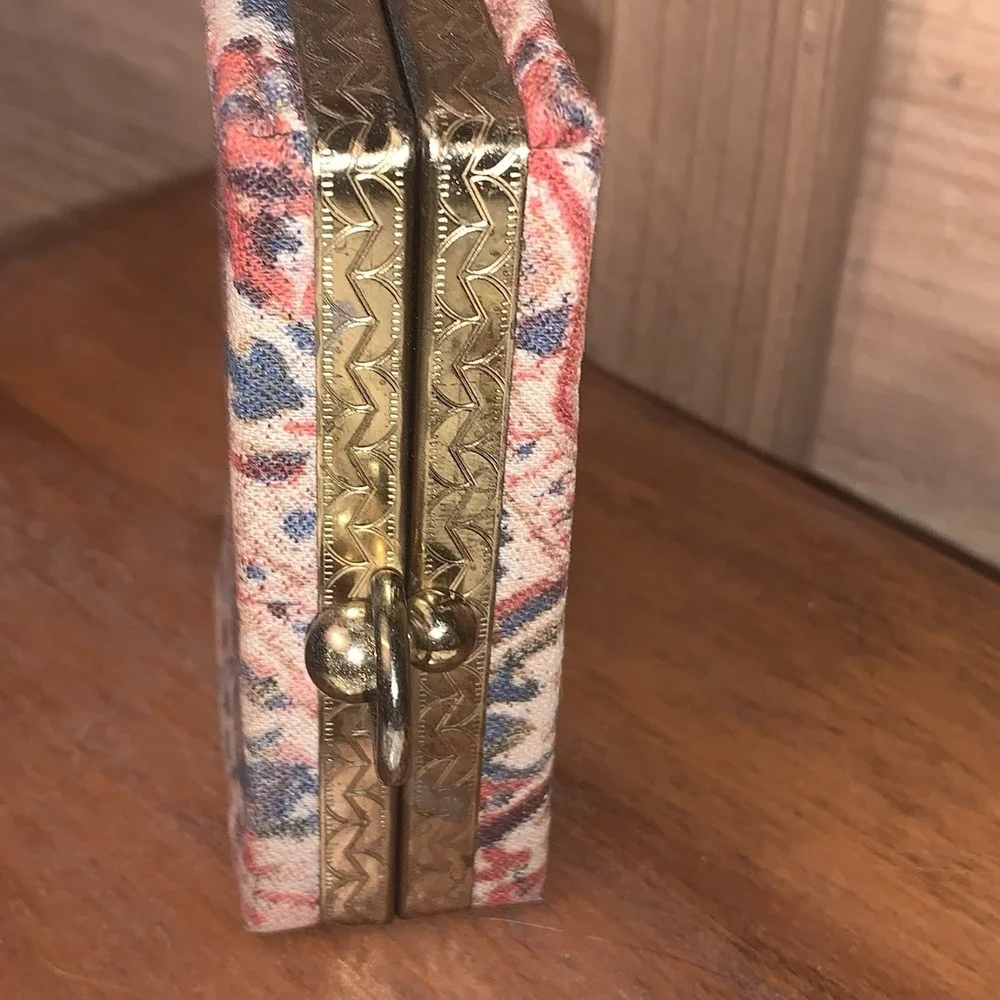 VTG Fabric Trinket Box Bag Japan Playing Card Holder Purse Ballerina 1950s Cards